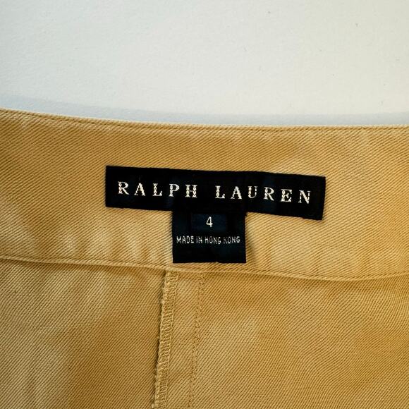 Ralph Lauren Black Label Front Zip Pencil Skirt Knee Length Tan Brown Size 4 Vtg - Picture 9 of 12